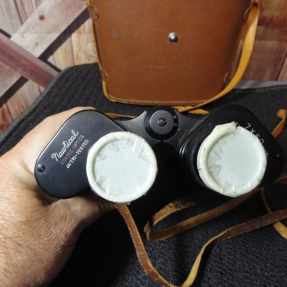 Vintage Nautical 7x50 Japan Binoculears w/leather case~Awesome~3179-79 - Picture 5 of 9